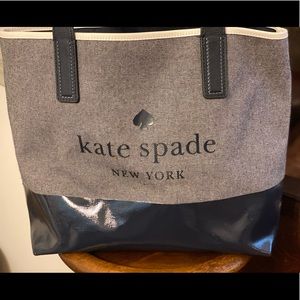 Kate Spade Canvas & Patent Leather Logo Tote
